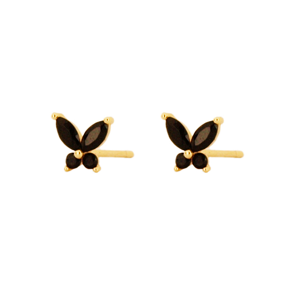 Black zirconia butterfly gold - ByMirelae