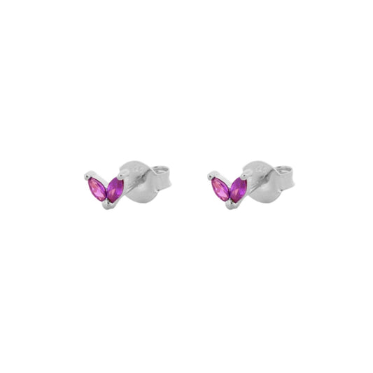 Violet zirconia petals silver - ByMirelae