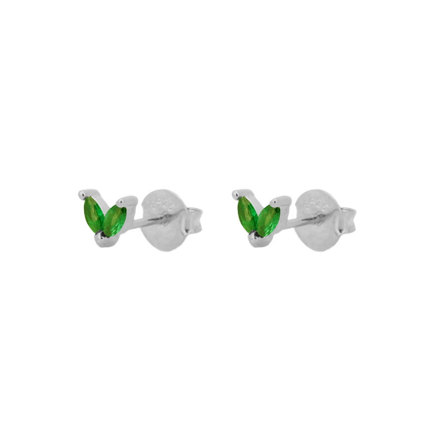 Green zirconia petals silver - ByMirelae