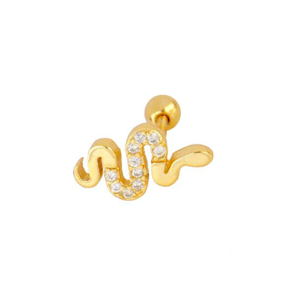 Snake piercing gold - ByMirelae