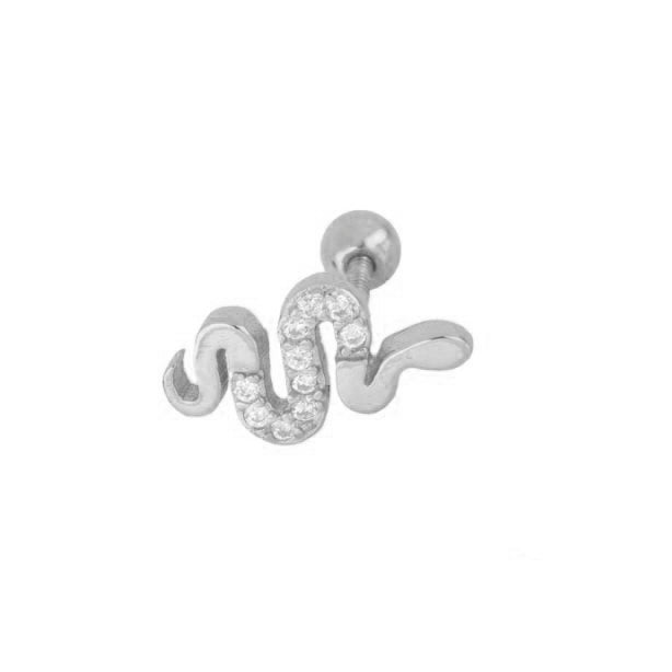 Snake piercing silver - ByMirelae