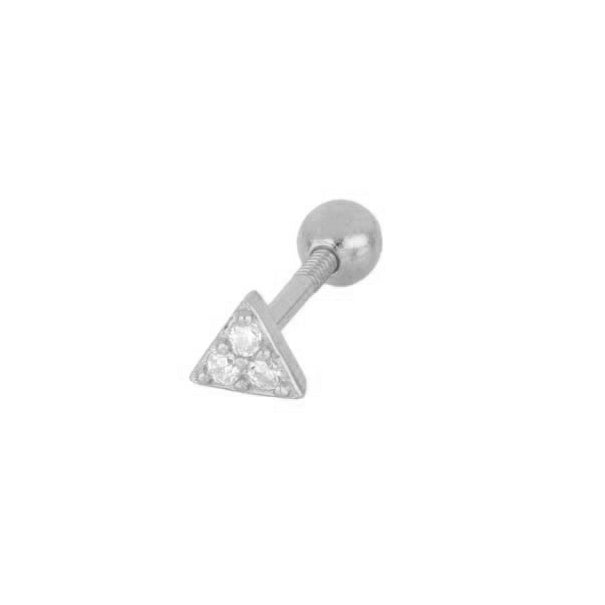 Triangle piercing silver - ByMirelae