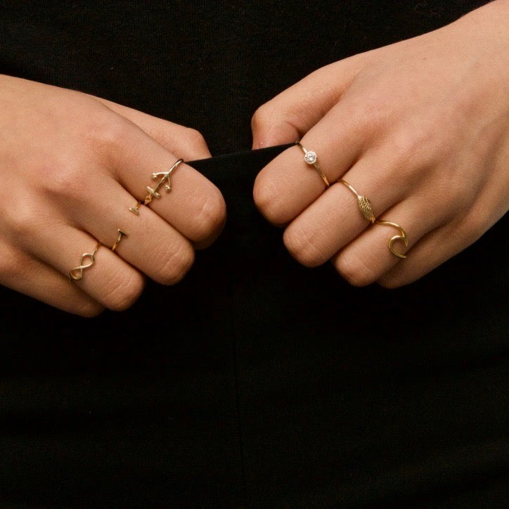 Anchor ring gold - ByMirelae