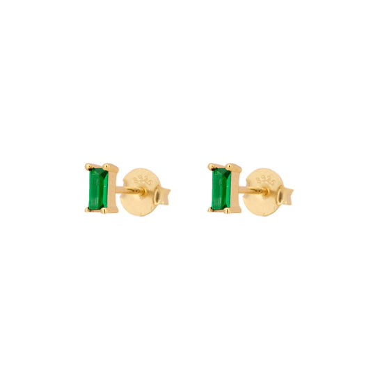 Green zirconia rectangle gold - ByMirelae