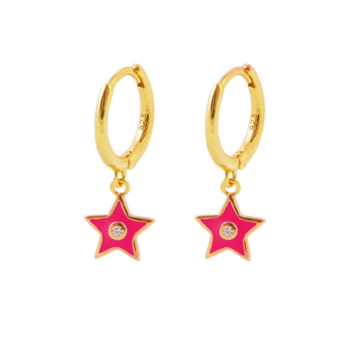 Red enamel star gold