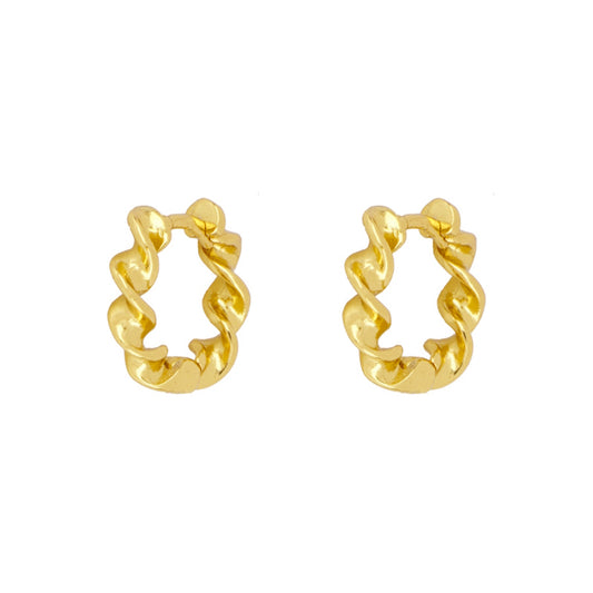 Ripple hoop gold