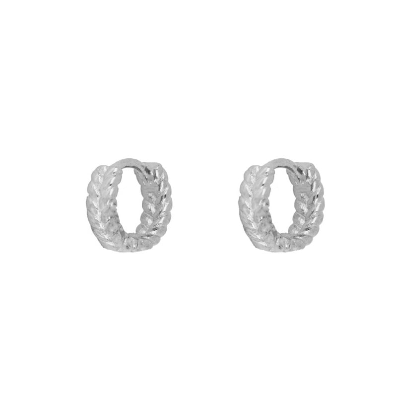 Spike mini hoop silver