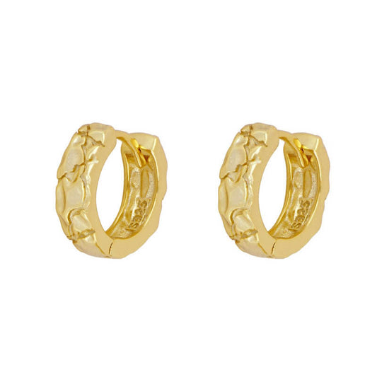 Stone hoop gold