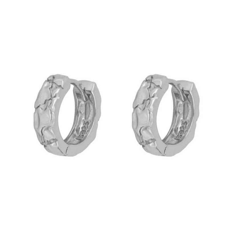 Stone hoop silver