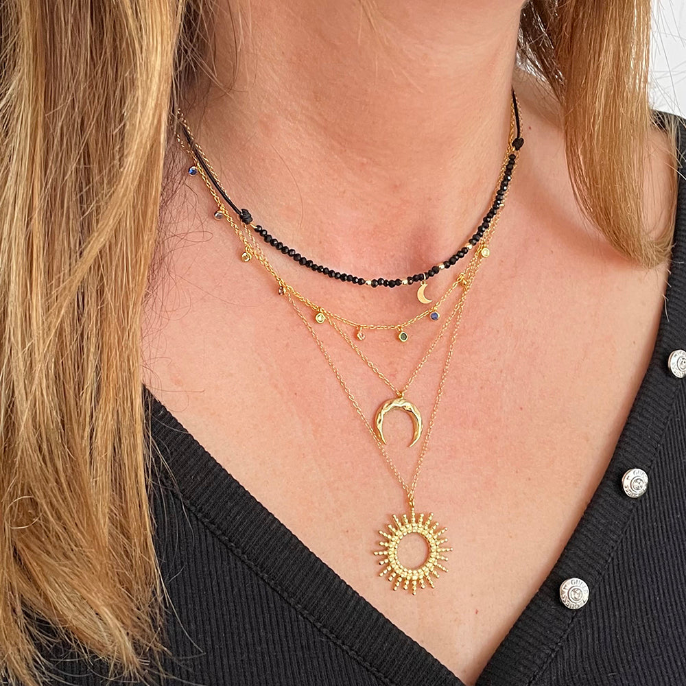 Moon hammered gold