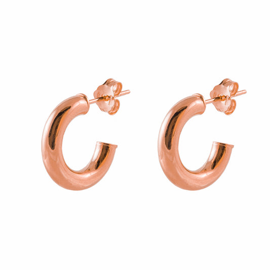 Tubular hoop rose gold - 10 mm