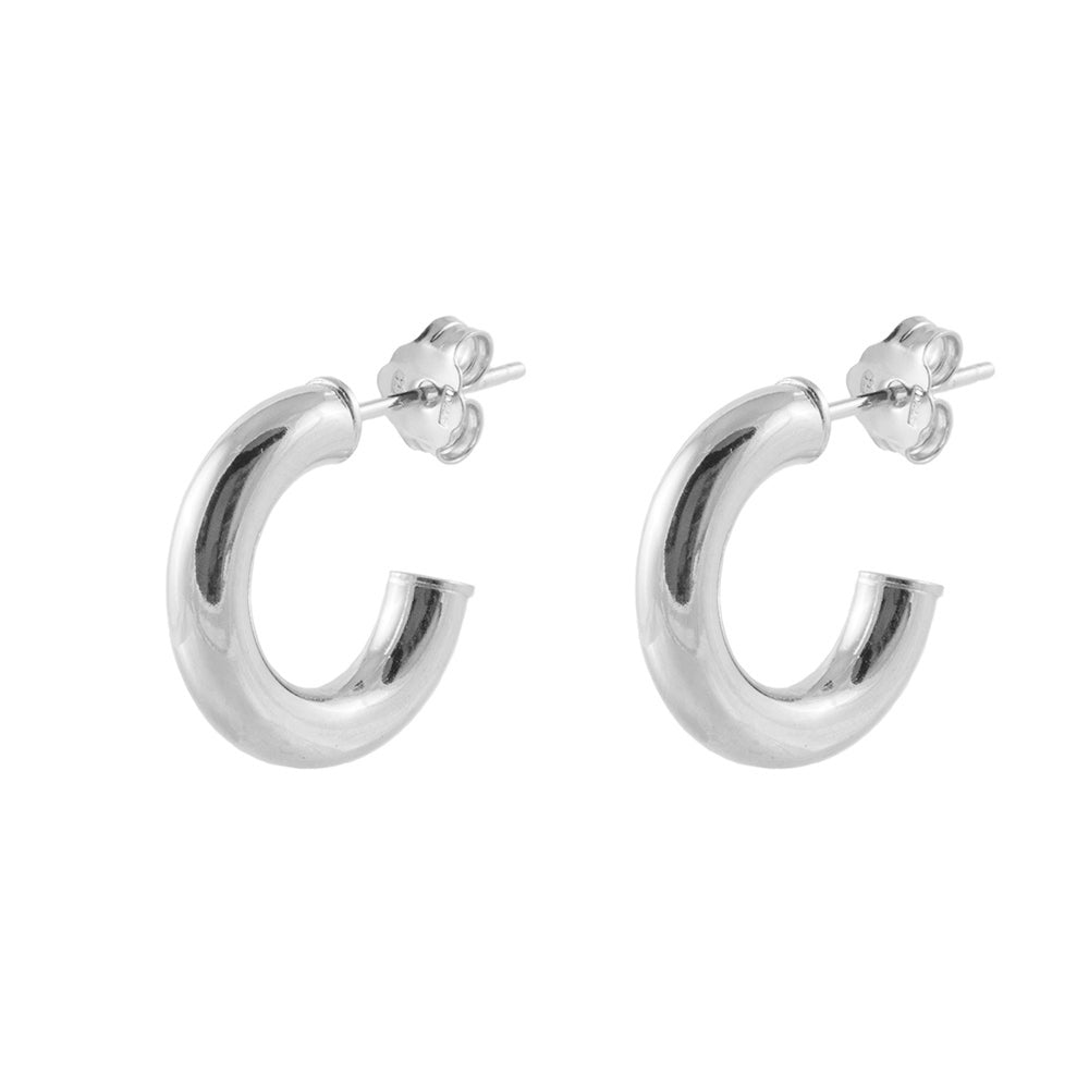 Tubular hoop silver - 10 mm