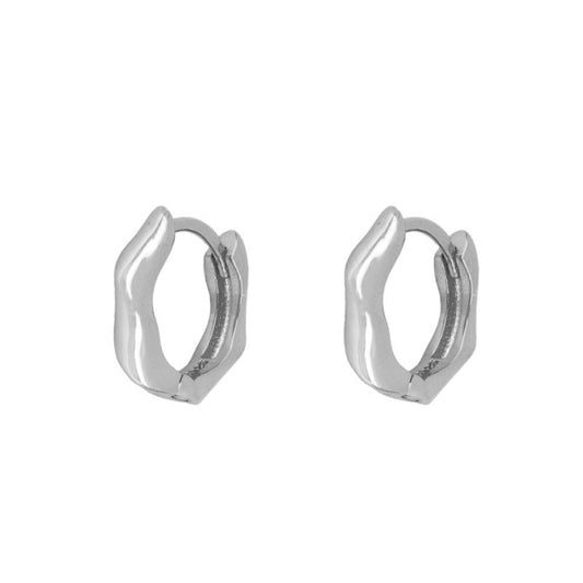 Twist hoop silver