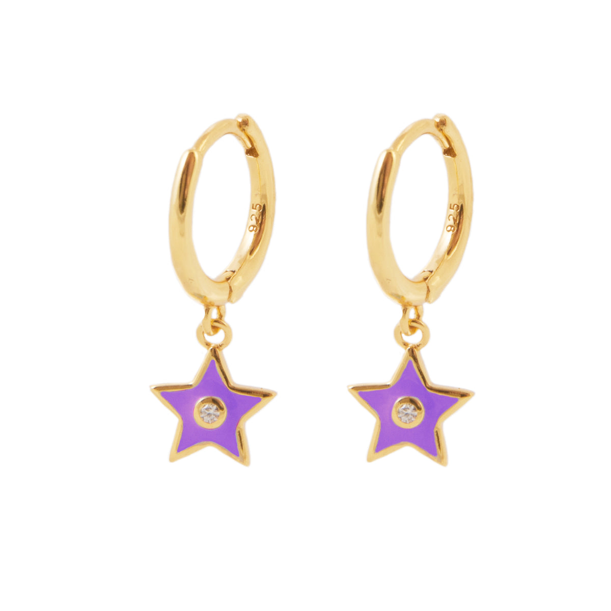 Violet enamel star gold