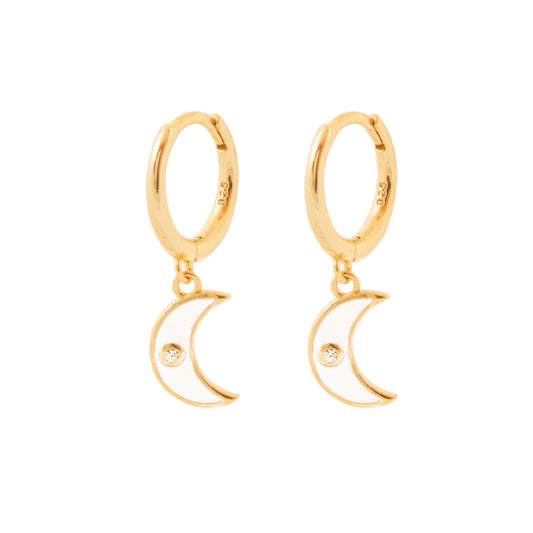 White enamel moon gold