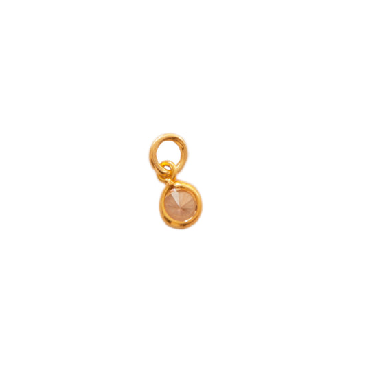 Zirconia charm gold