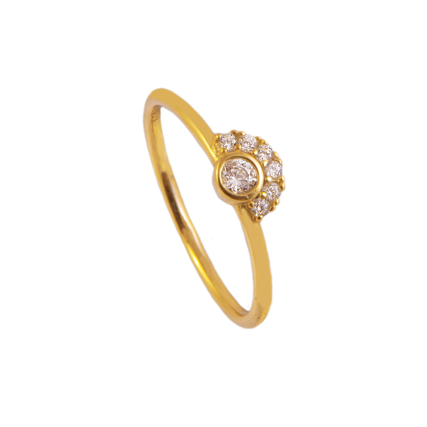 Zirconia flower gold