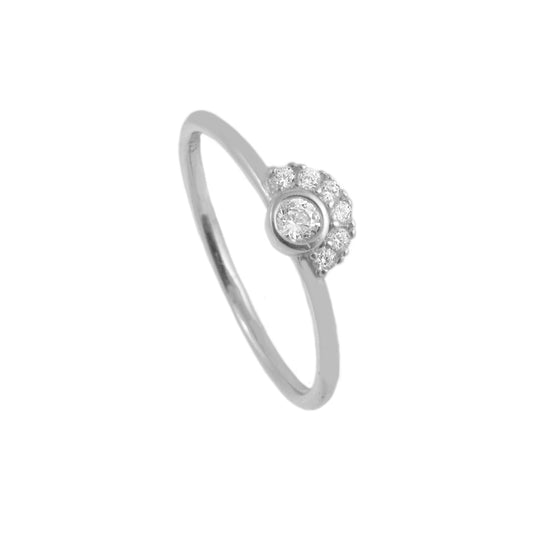 Zirconia flower silver