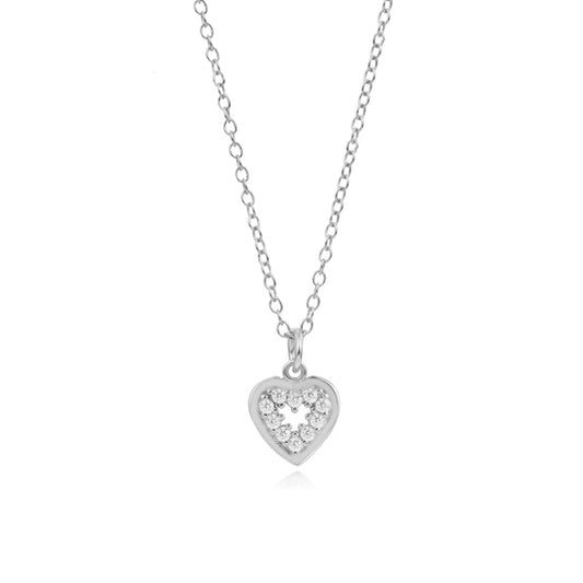 Zirconia heart silver