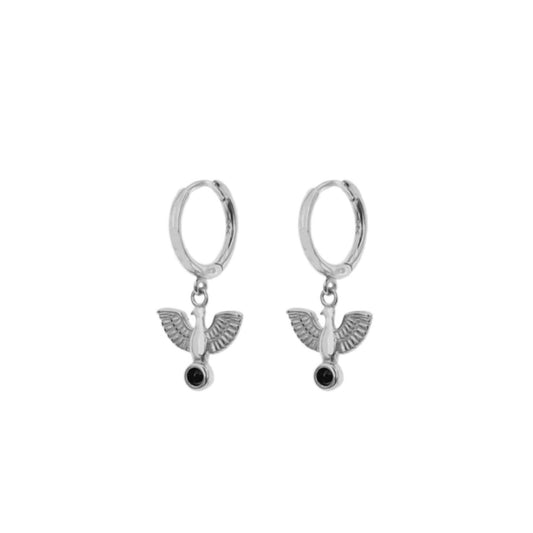 Black zirconia eagle silver - ByMirelae