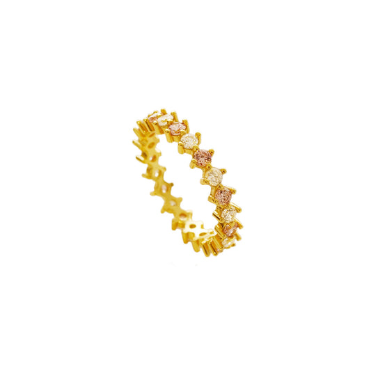 Pink & white zirconia gold - ByMirelae