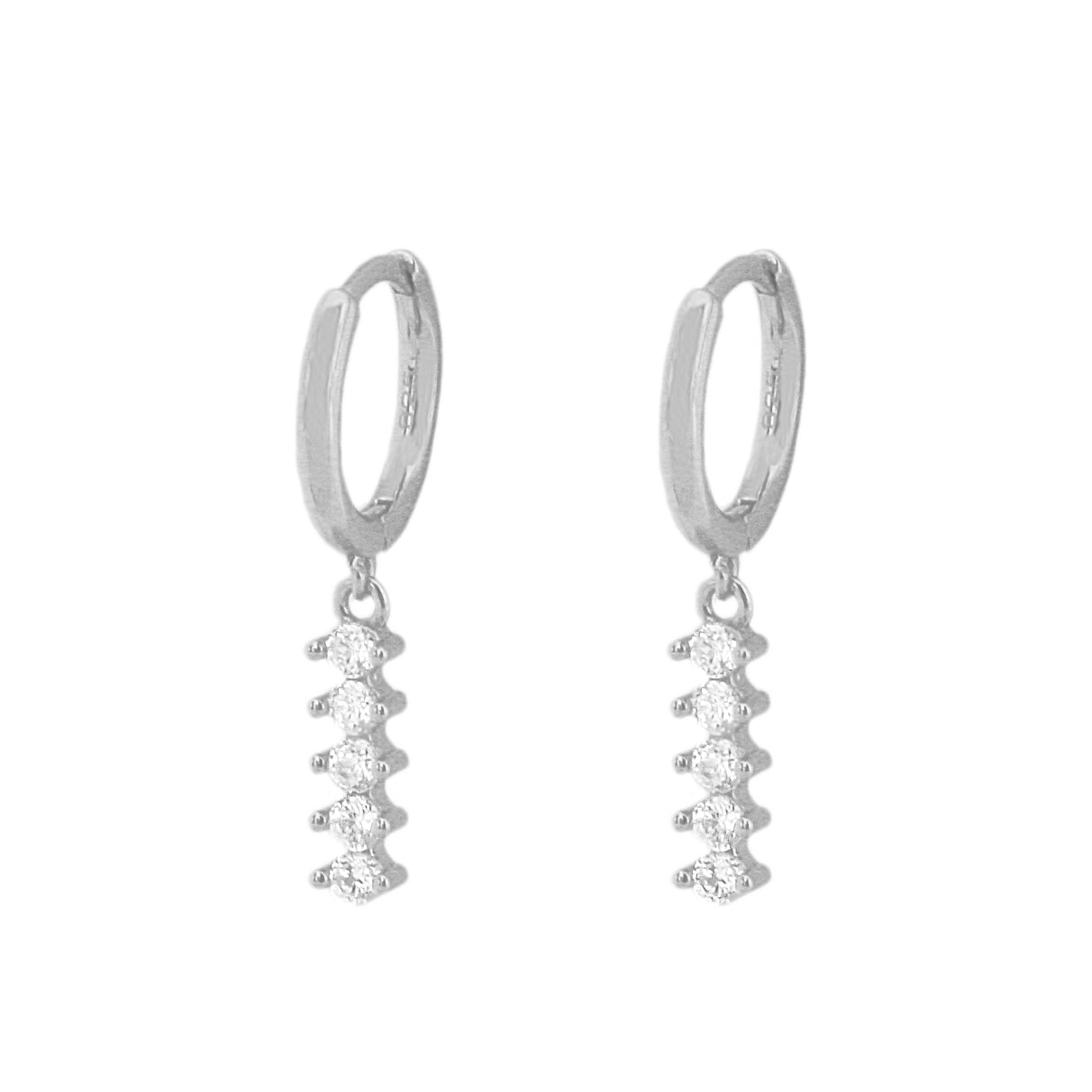 5 zirconia hoop silver - ByMirelae