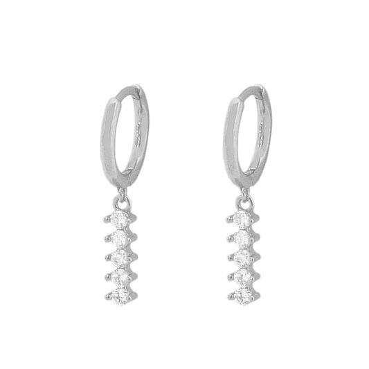 5 zirconia hoop silver - ByMirelae