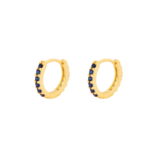 Blue zirconia hoop gold - ByMirelae