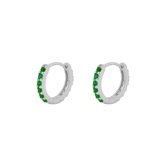 Green zirconia hoop silver - ByMirelae