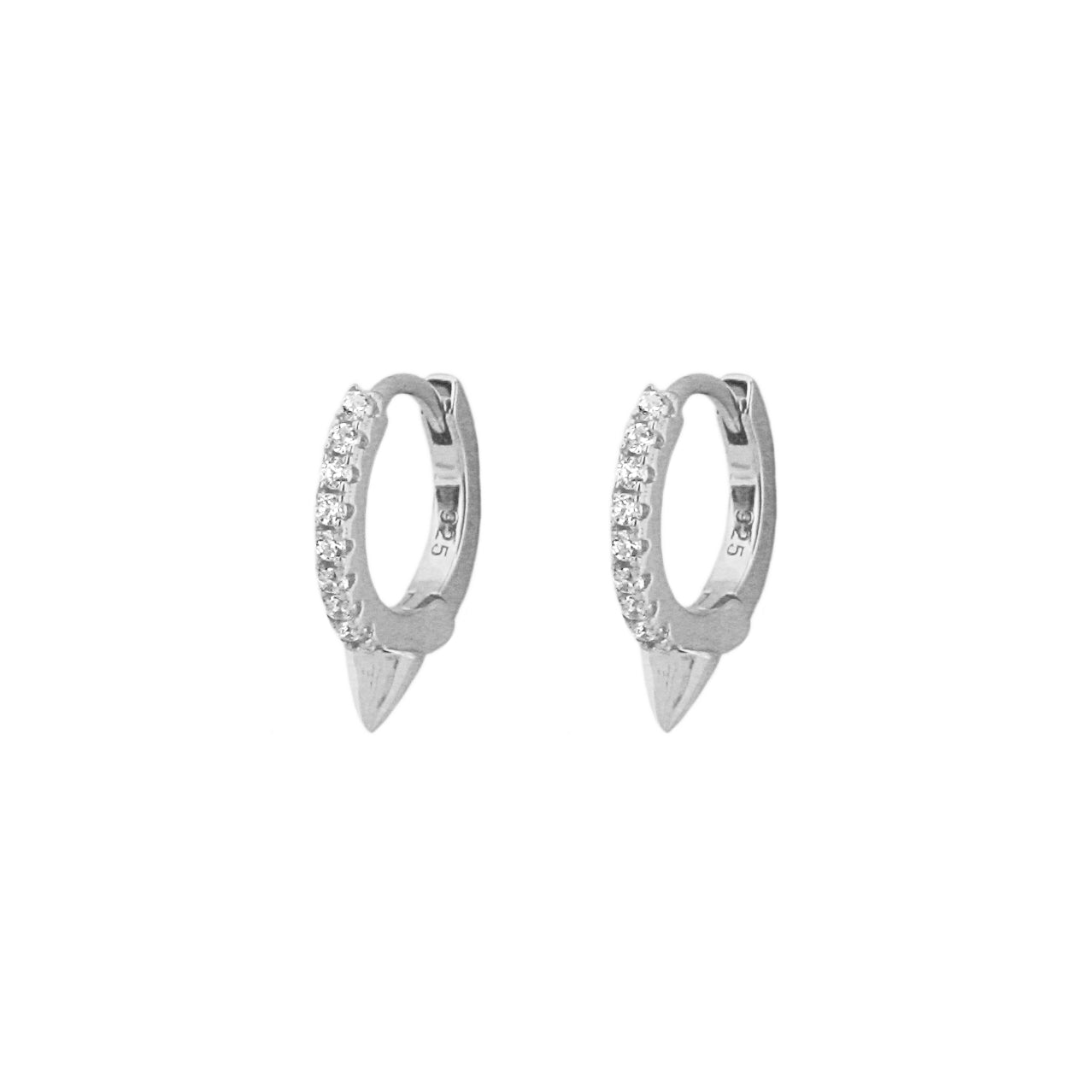 One spike hoop silver - ByMirelae