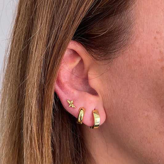 Rounded hoop gold