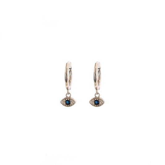 Blue zirconia eye silver - ByMirelae