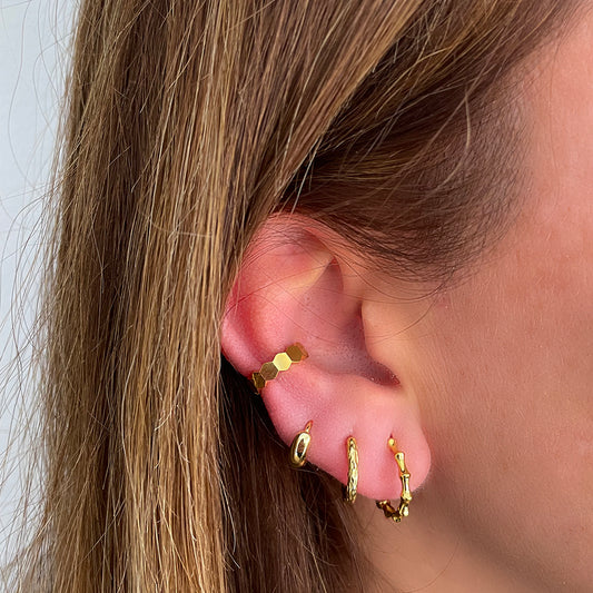 Big hole hoop gold