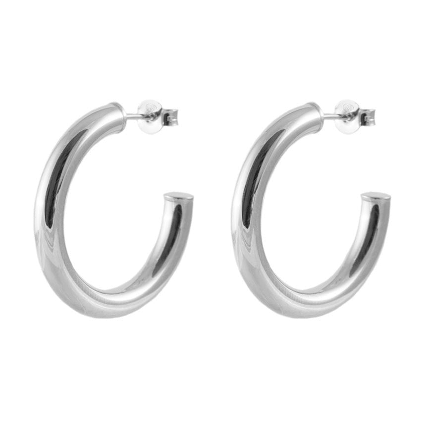 Tubular hoop silver - 20 mm