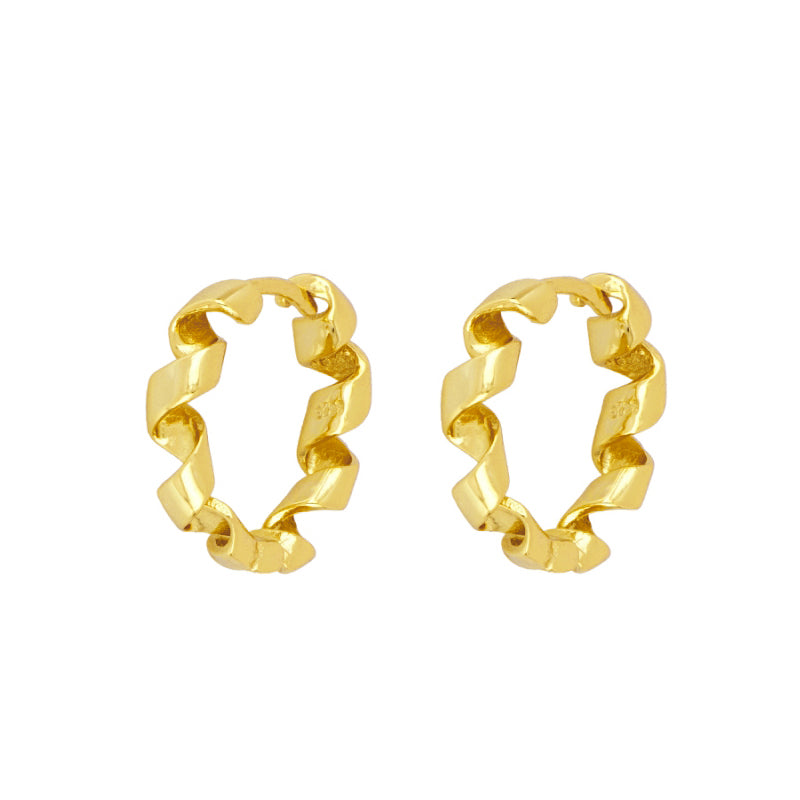 Big spiral hoop gold