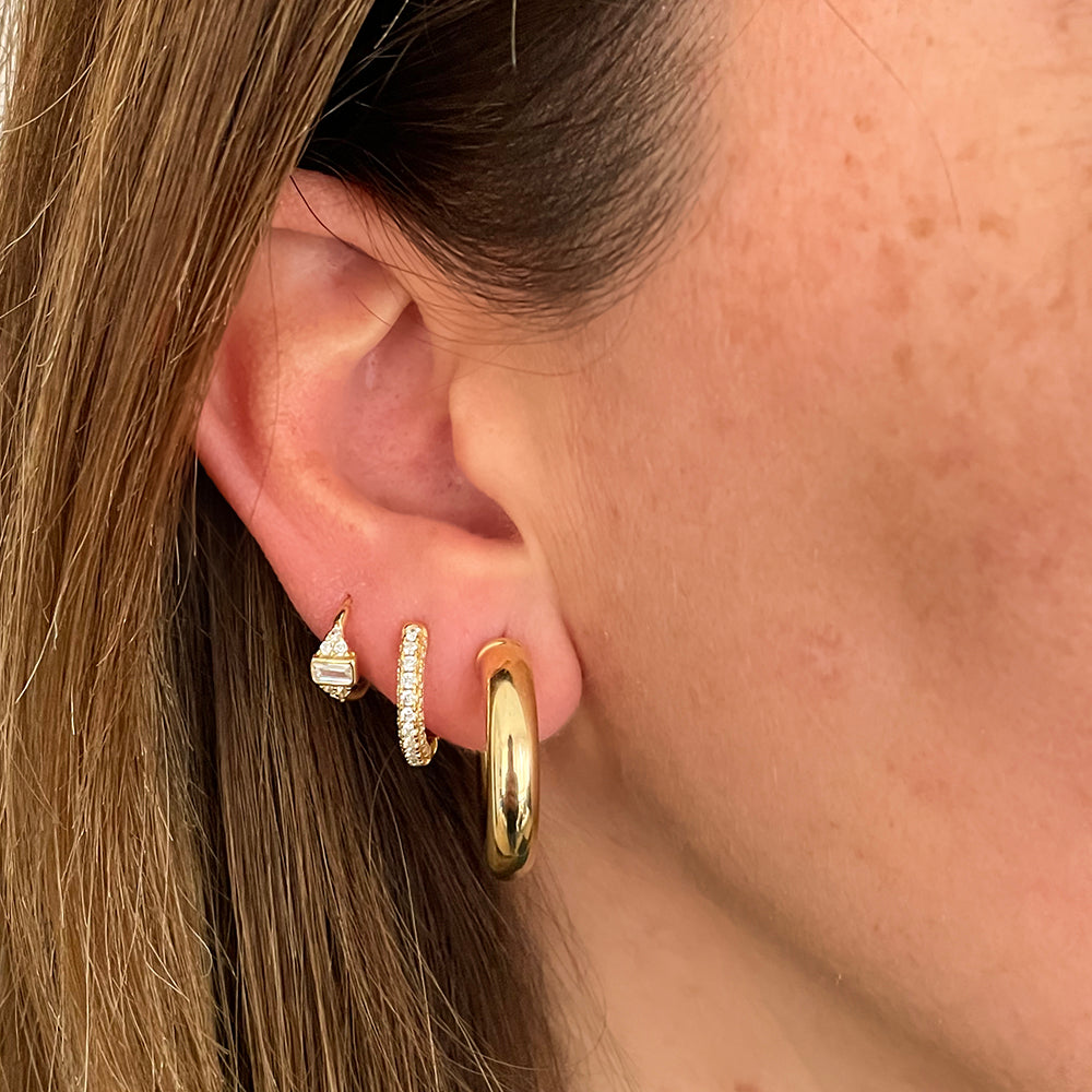 Tubular hoop rose gold - 15 mm