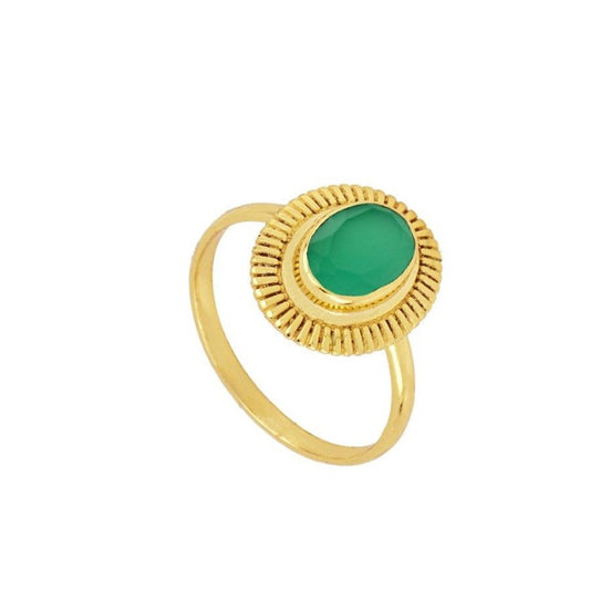 Green chalcedony gold