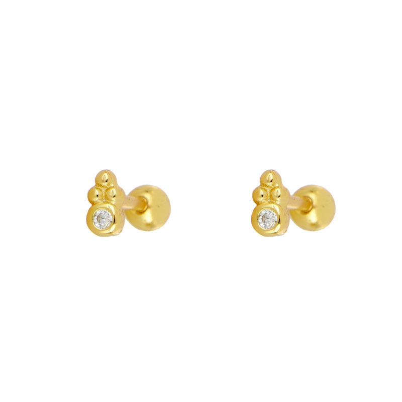 Mini zirconia piercing gold