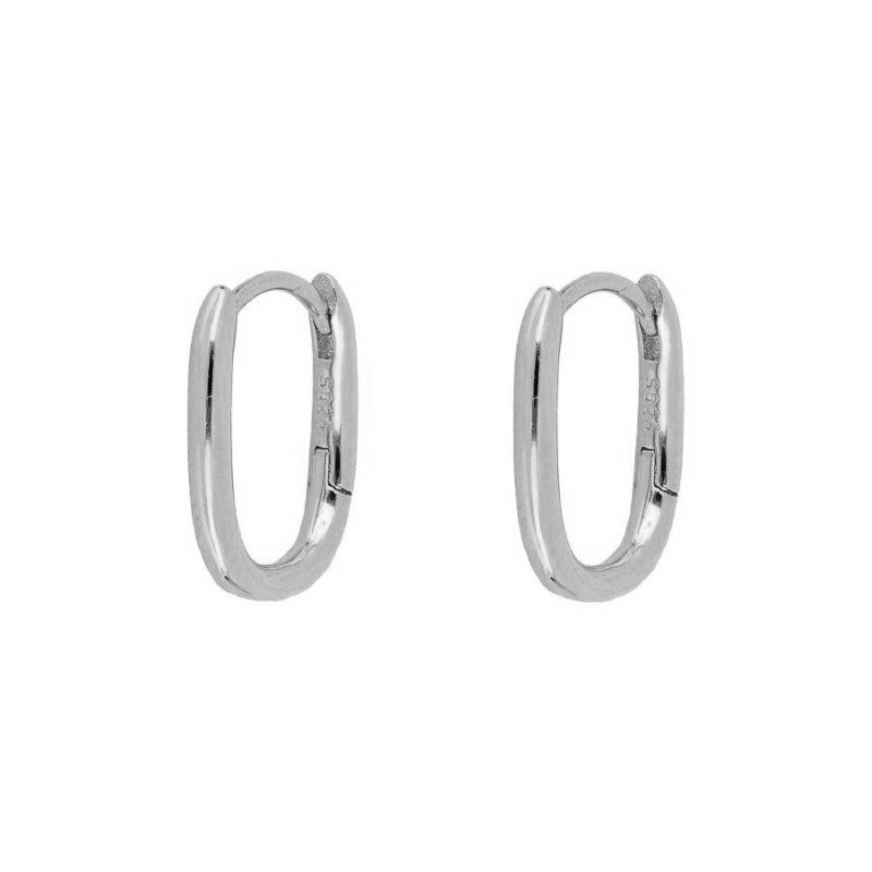 Oval hoop silver