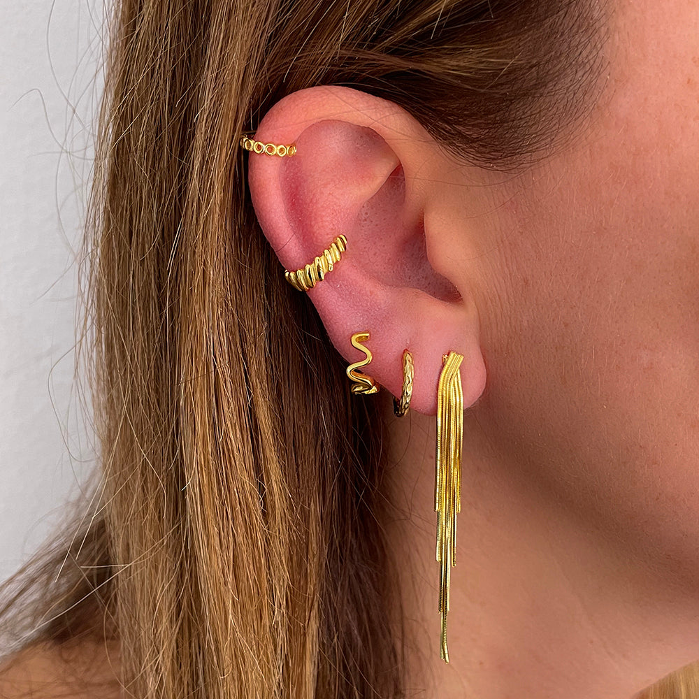 Curtain earring gold