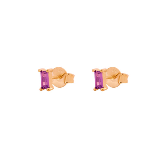 Violet zirconia rectangle gold - ByMirelae