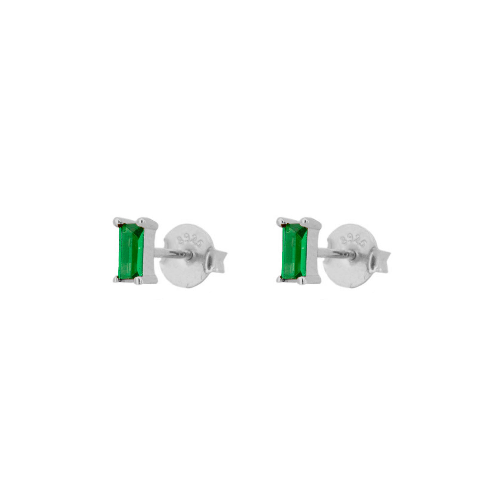 Green zirconia rectangle silver - ByMirelae