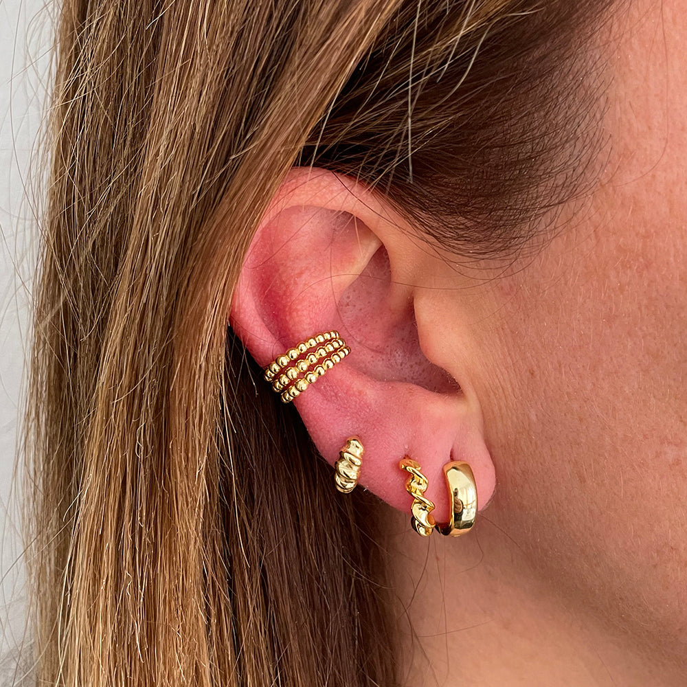 Dots ear cuff silver
