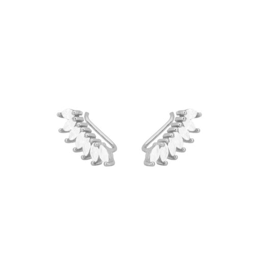 White zirconia petals climber silver - ByMirelae