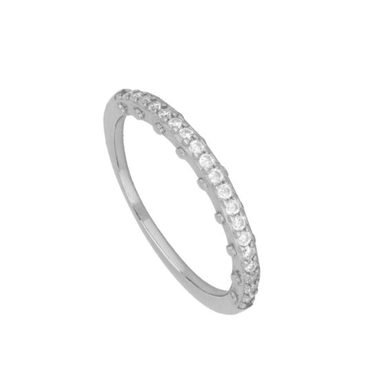 Zirconias ring silver